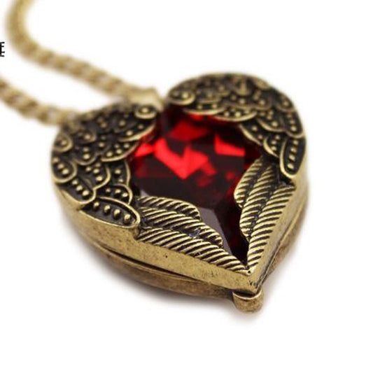 Peach Heart Wings Long Short Love Pendant Niche Temperament Necklaces