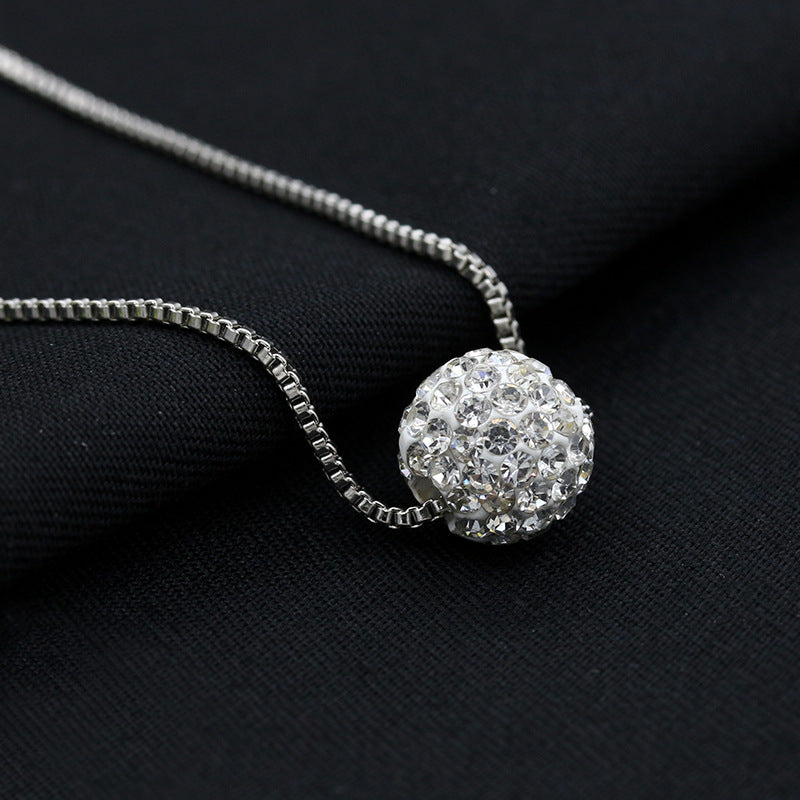 Colliers de diamants de perles de boule de strass d'ornement exquis