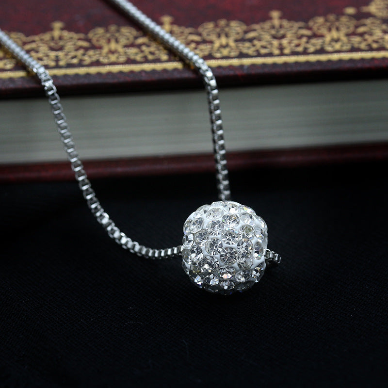 Colliers de diamants de perles de boule de strass d'ornement exquis
