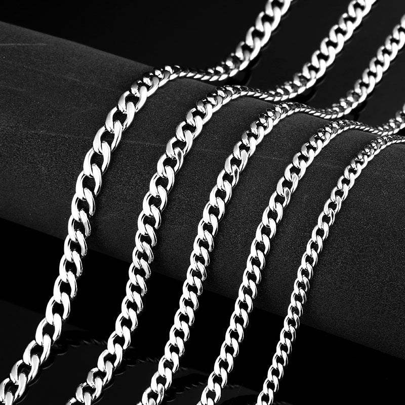 Women's & Men's & Steel Woven Water Wave Chain Necklaces