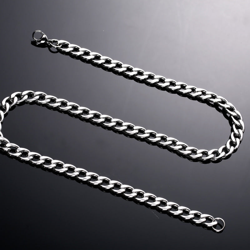 Women's & Men's & Steel Woven Water Wave Chain Necklaces