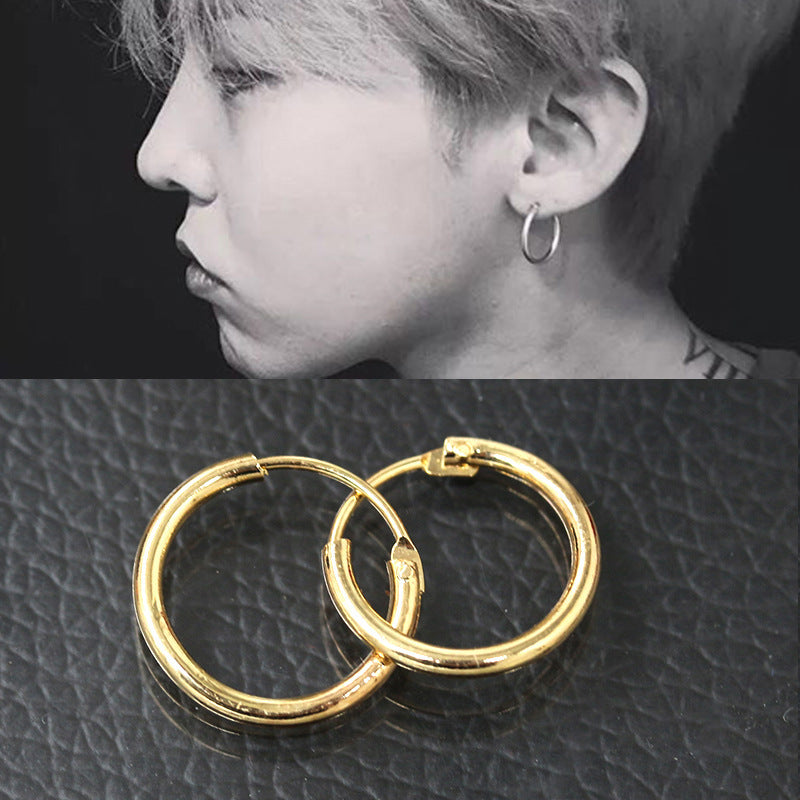 Models Round Creative Style Simple And Earrings