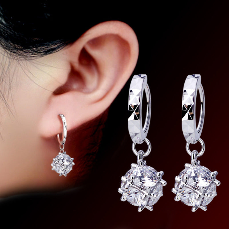 Women's Female Cube Love Window Sugar Cute Earrings