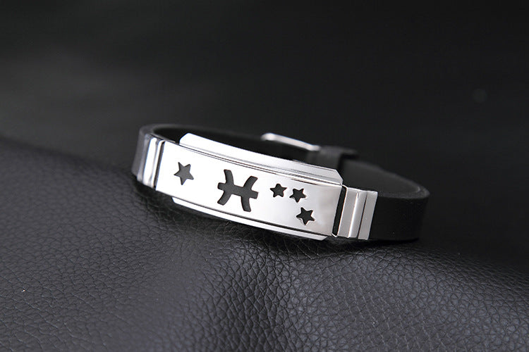 Stahl-Uhrenarmband, Paar-Geschenk, Schriftzug, Silikon-Edelstahlarmbänder