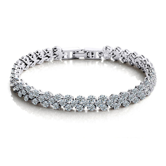 Roman Sier Zircon Female Crystal Accessories Bracelets