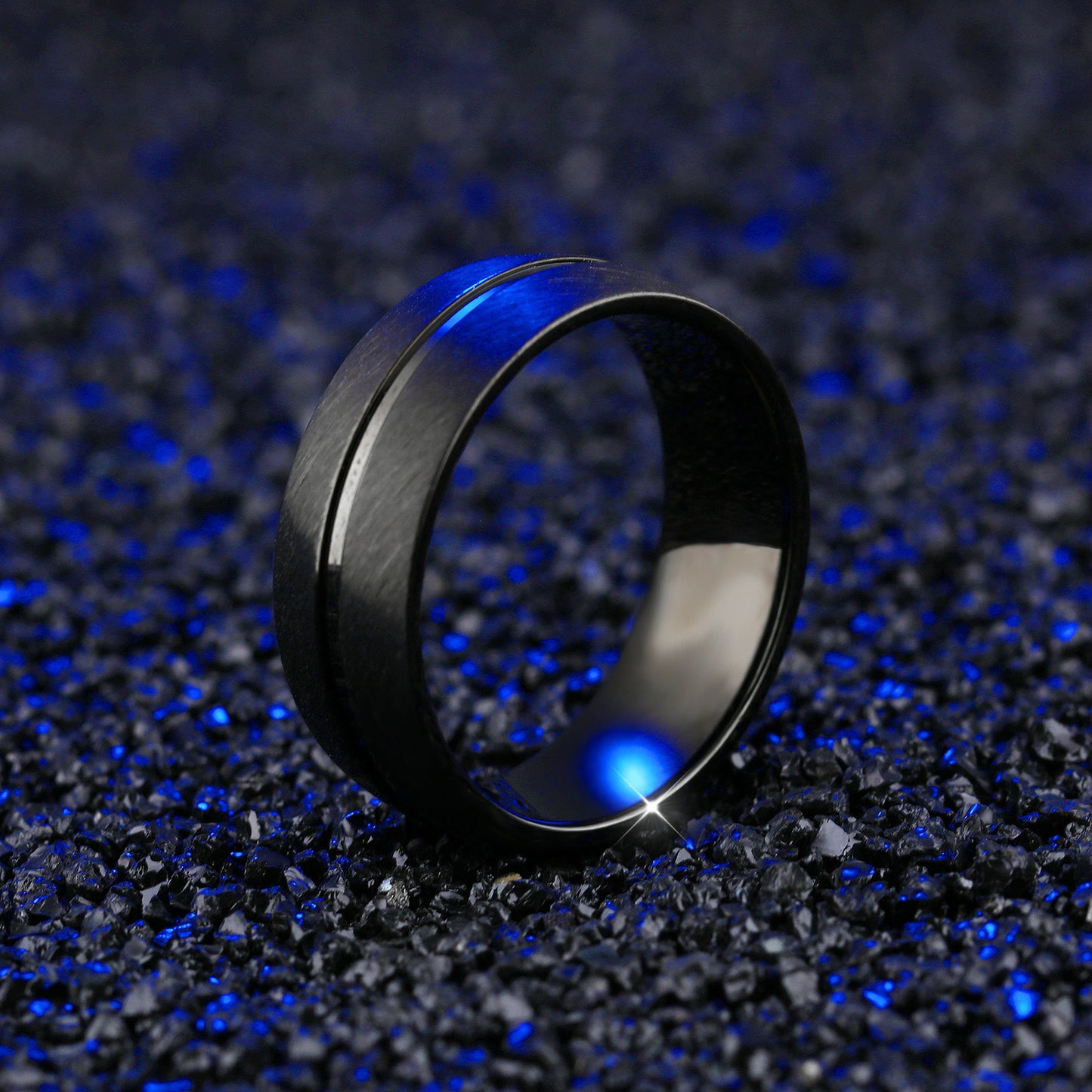 Herrenschmuck, kreative Titanstahl-Schwarzringe
