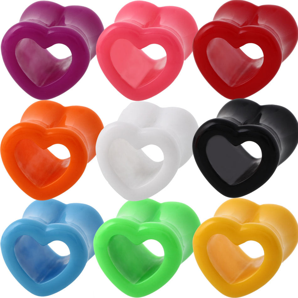 Popular Acrylic Love Ear Extender Heart-shaped Auricle Earrings