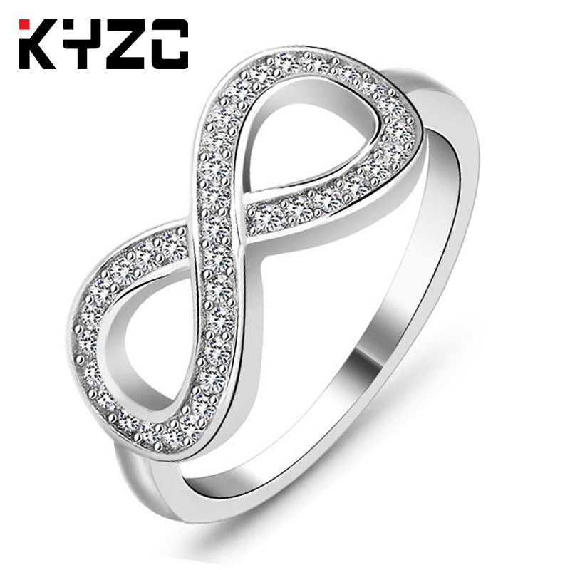 Ornament Infinite Symbol Female Exaggerated And Personalized Rings
