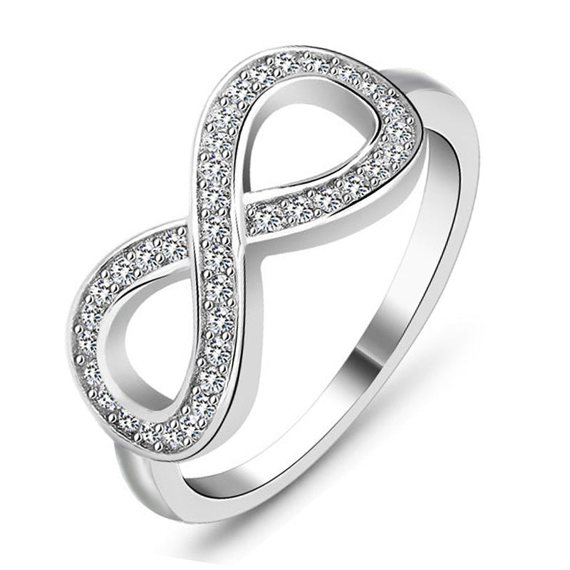 Ornament Infinite Symbol Female Exaggerated And Personalized Rings