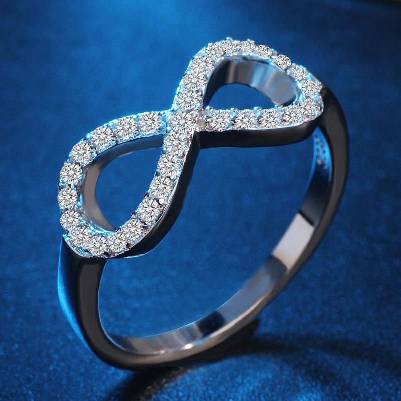 Ornament Infinite Symbol Female Exaggerated And Personalized Rings