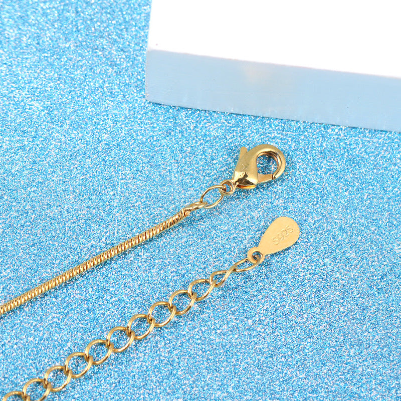 Women's Electroplated Jewelry Snake Bone Chain Pendant Clavicle Necklaces