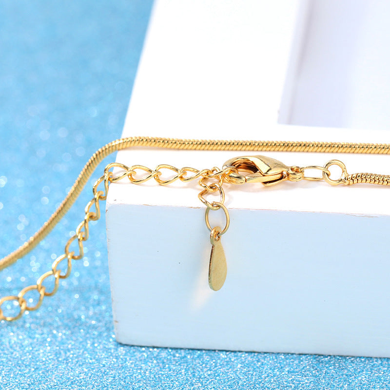 Women's Electroplated Jewelry Snake Bone Chain Pendant Clavicle Necklaces