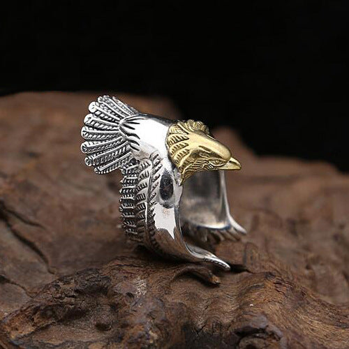 Ornament Color Separation Vintage Eagle Wings Rings