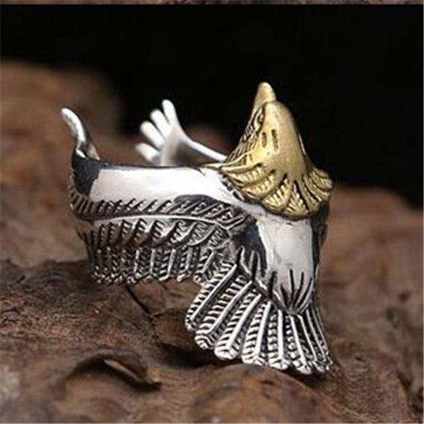Ornament Color Separation Vintage Eagle Wings Rings