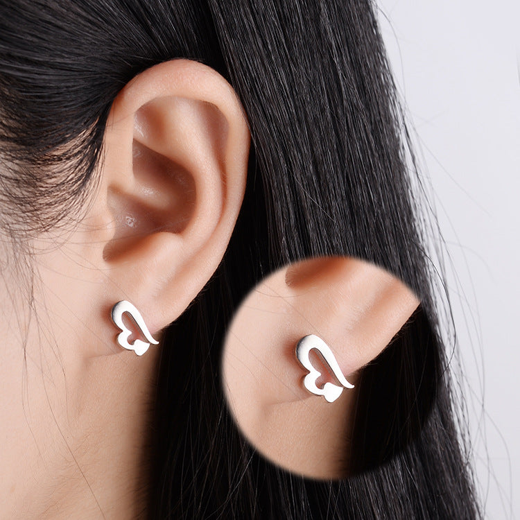 Clear Face Stainless Steel Personality Fashion Earrings