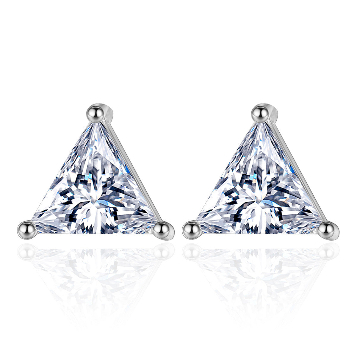 Triangle Zircon Simple Geometric Fashion Ear Earrings