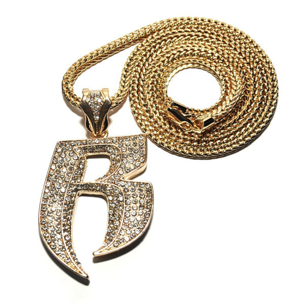 Diamond Hip Hop Letter Fashion Personality Necklaces