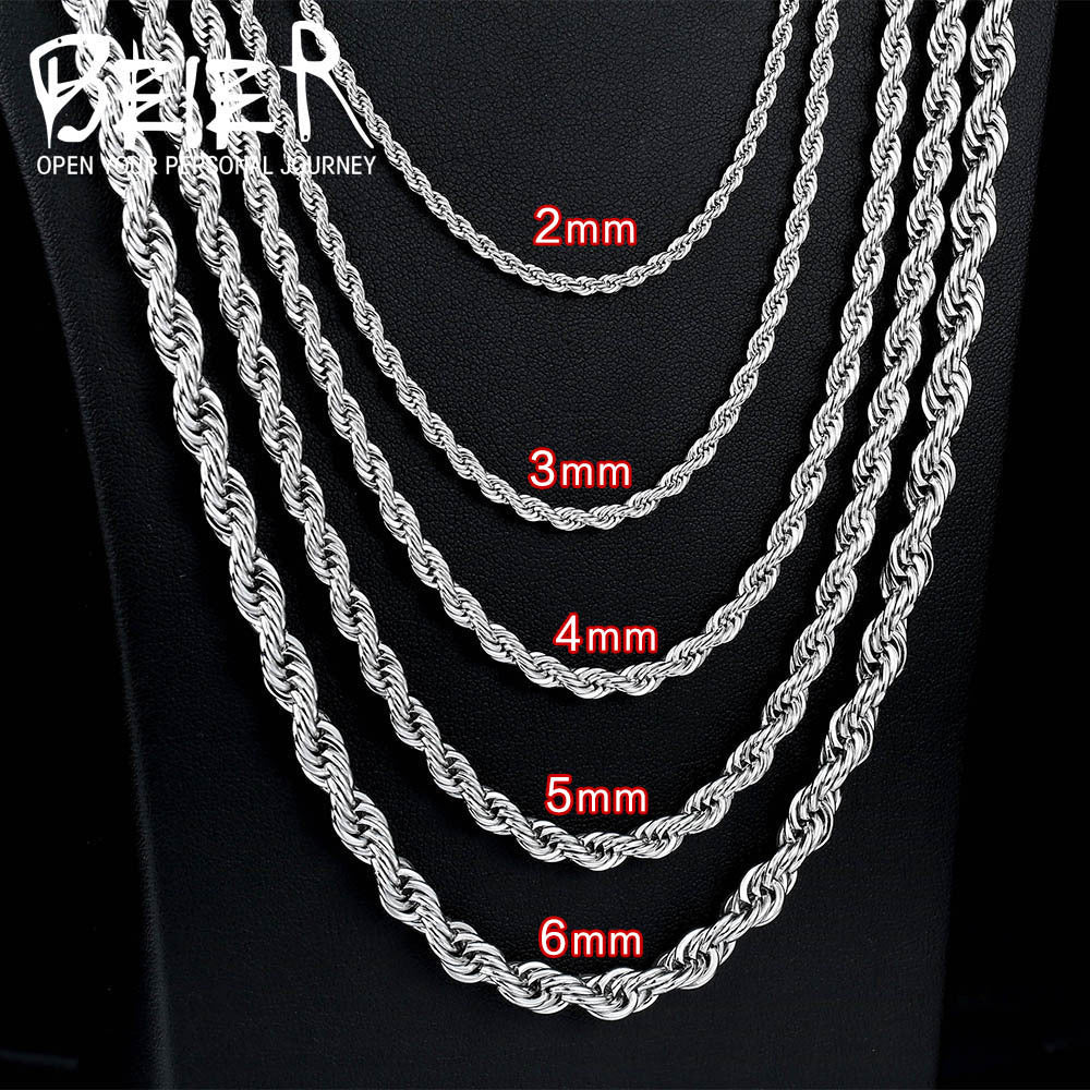 Colliers coréens en acier et titane, bijoux à la mode, en acier inoxydable