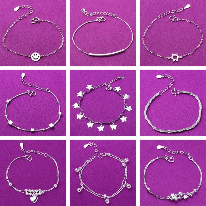 Women's Sier Fashion Korean Beaded Jewelry Stall Goods Bracelets
