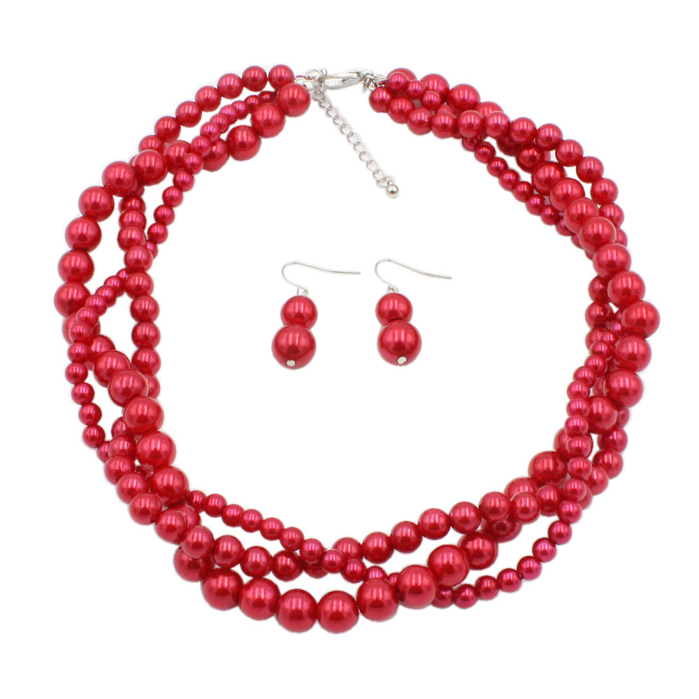Bijoux en perles de perles, colliers simples et élégants