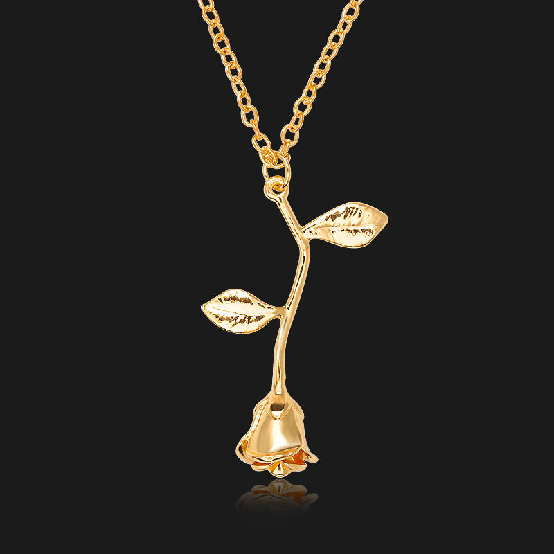 Hollow Rose Pendant Fashion Dignified Flowers Necklaces