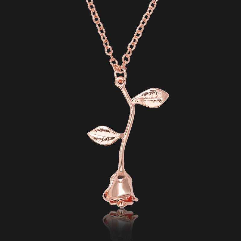 Hollow Rose Pendant Fashion Dignified Flowers Necklaces