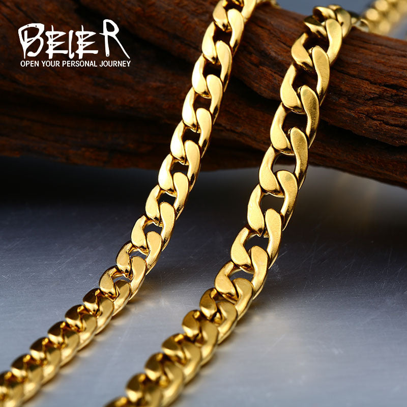 Women's & Men's & Steel Woven Water Wave Chain Necklaces