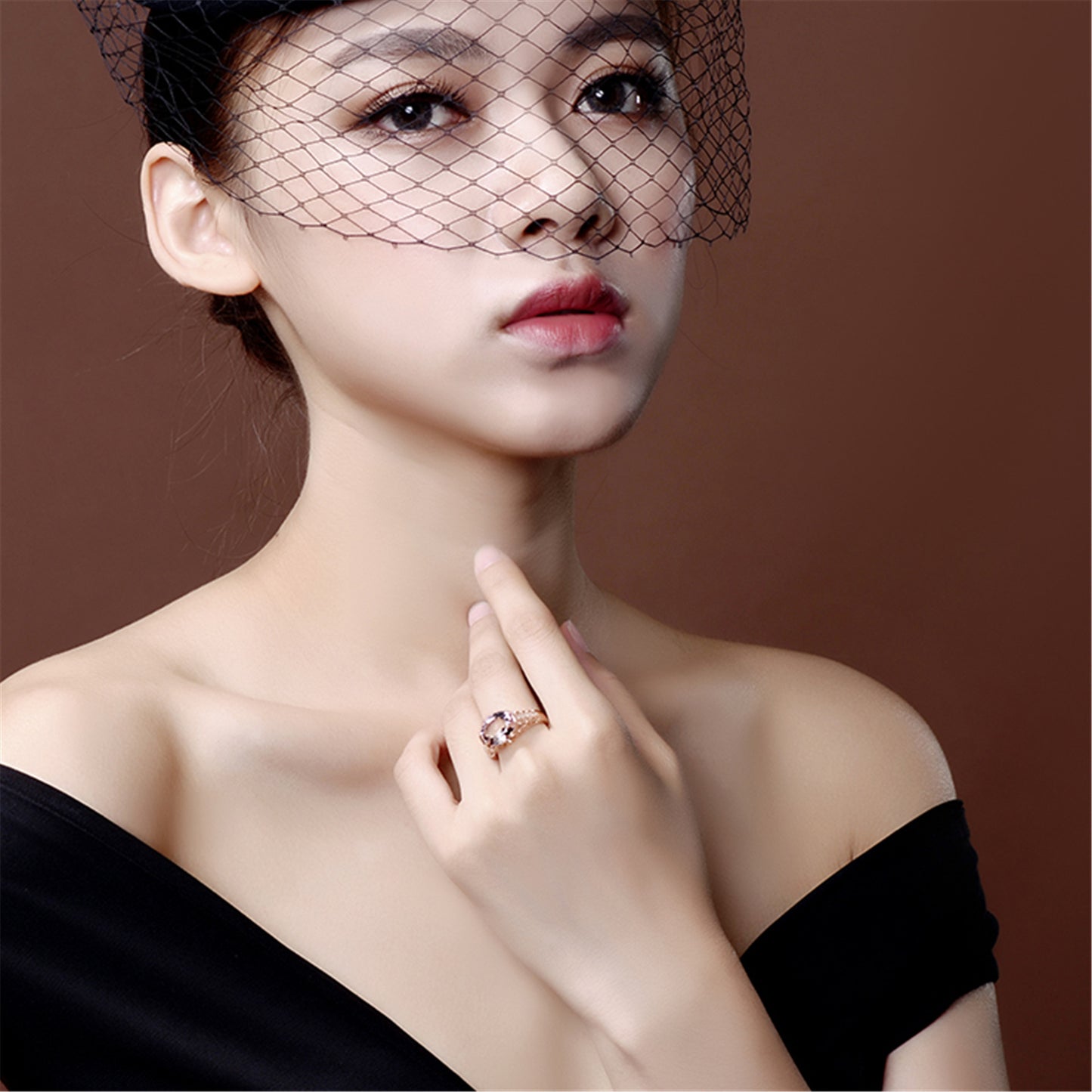 Morgan Stone Rose Gold Plated Diamond Rings