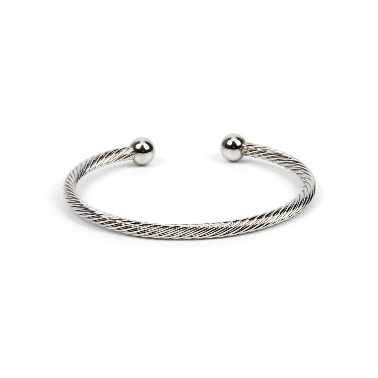 Unique Ornament Brass Embossed Open-ended Personality Bracelets
