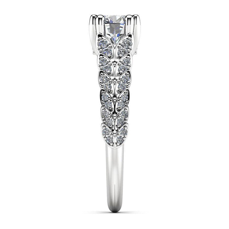 Anmutige, hübsche, elegante Ornament-Verlobungsringe mit Zirkon