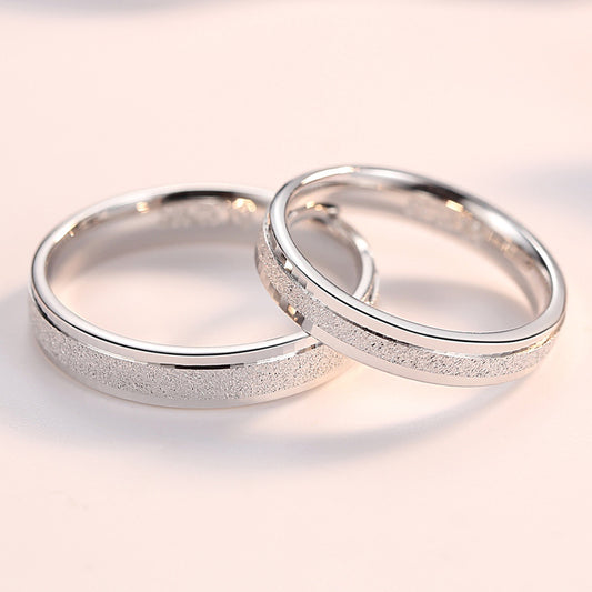 Korean Style Couple Frosted Scale Shop Rings