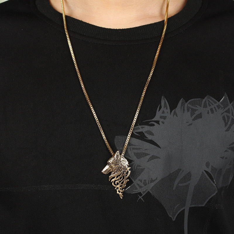 Kopf Mode Persönlichkeit Metall Tier Pullover Halsketten