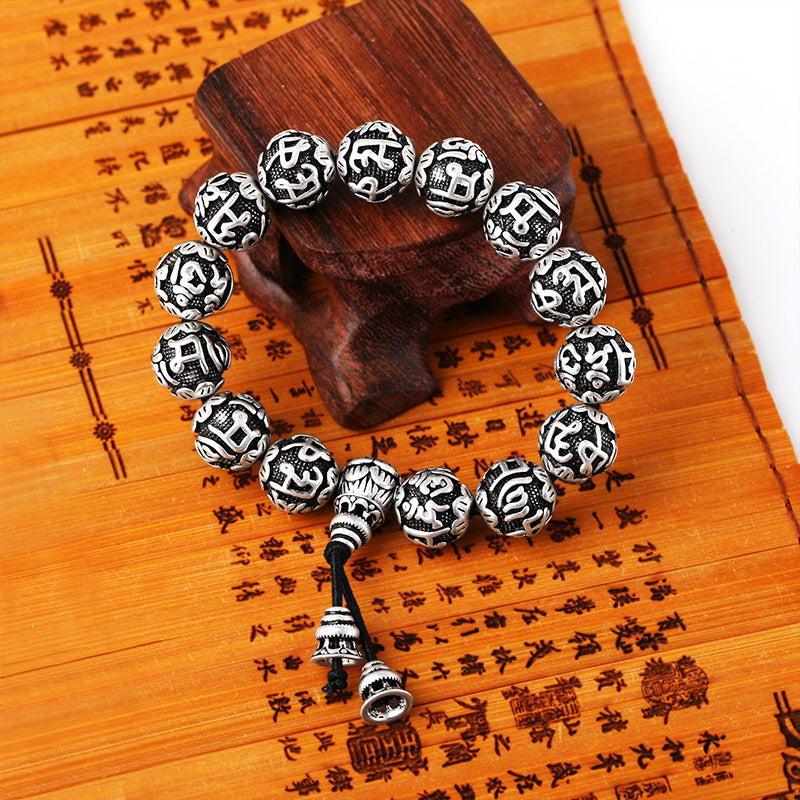 Damen & Herren & Sier Buddha-Perlen und herrschsüchtige Armbänder