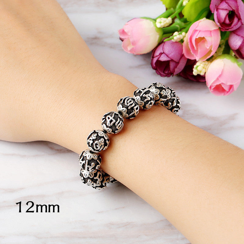 Damen & Herren & Sier Buddha-Perlen und herrschsüchtige Armbänder