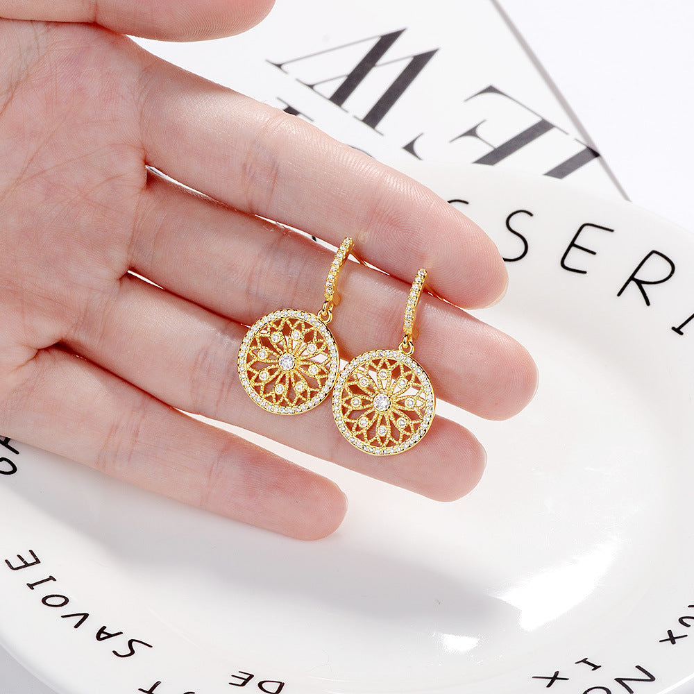 Ear Clip Female Personality Diamond Inlaid Earrings