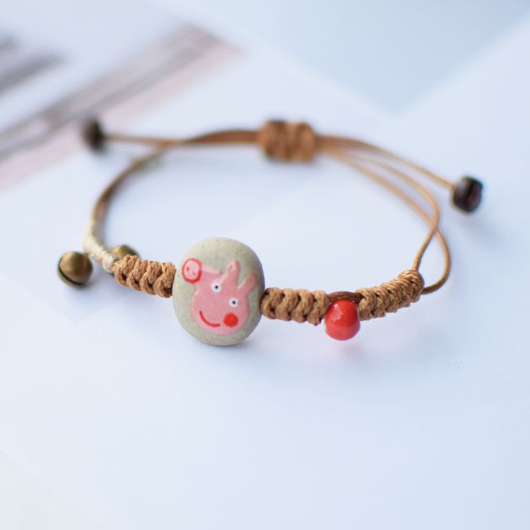 Women's Creative Handmade Ceramic For Couple Girlfriends Small Bracelet