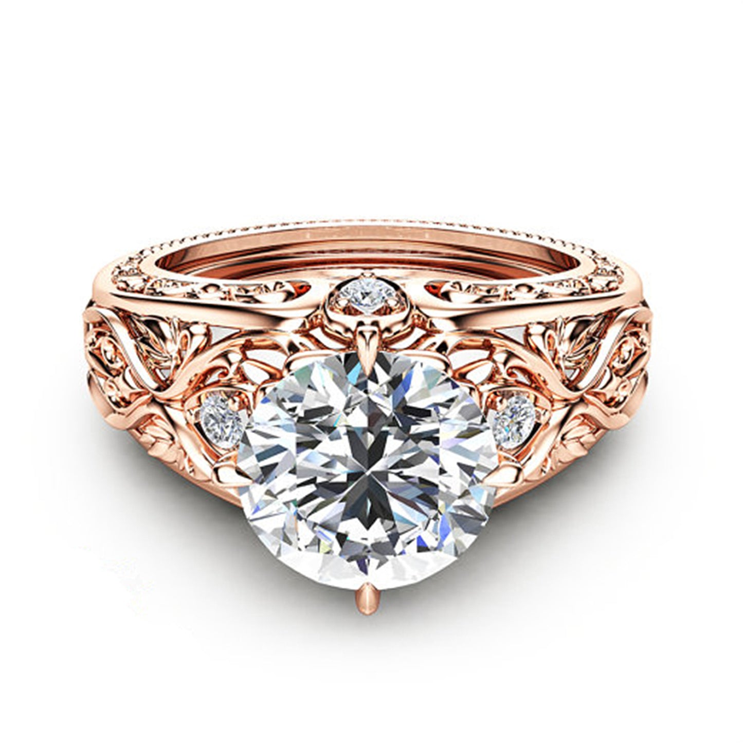 Design 2 Karat Zircon Art Deco Rings