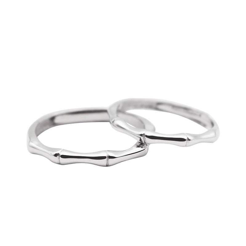Ancient Style Bamboo Couple Cold Wind Joint Male Rings