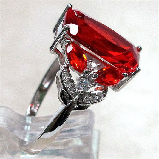 Synthetic Ruby Engagement Fashion Horse Eye Rings
