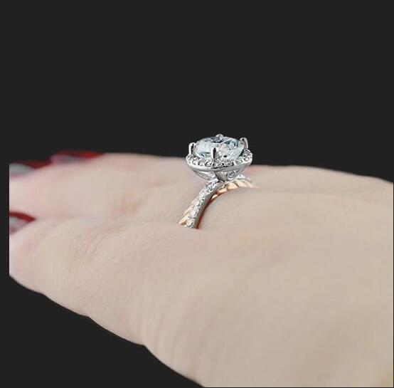 Hearts Arrows Zircon Engagement Personality Color Rings