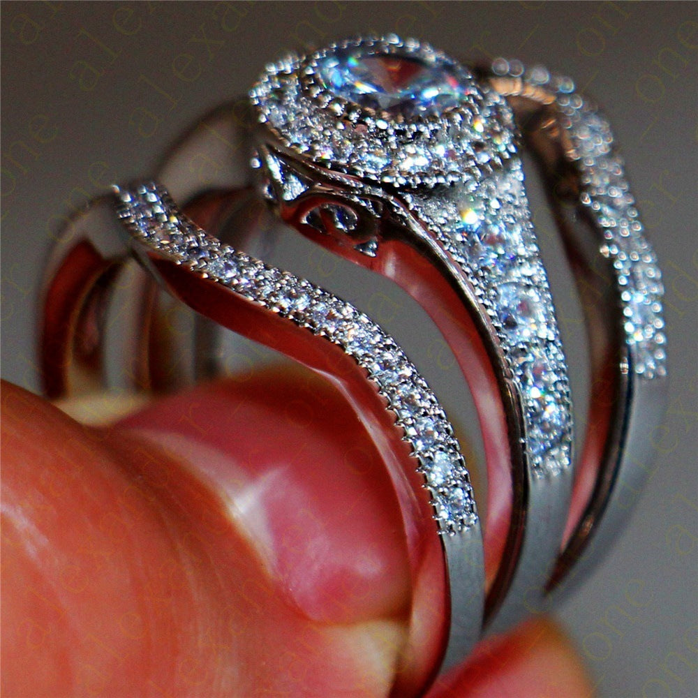 Popular Jewelry Three-piece Set Combined Lady Rings