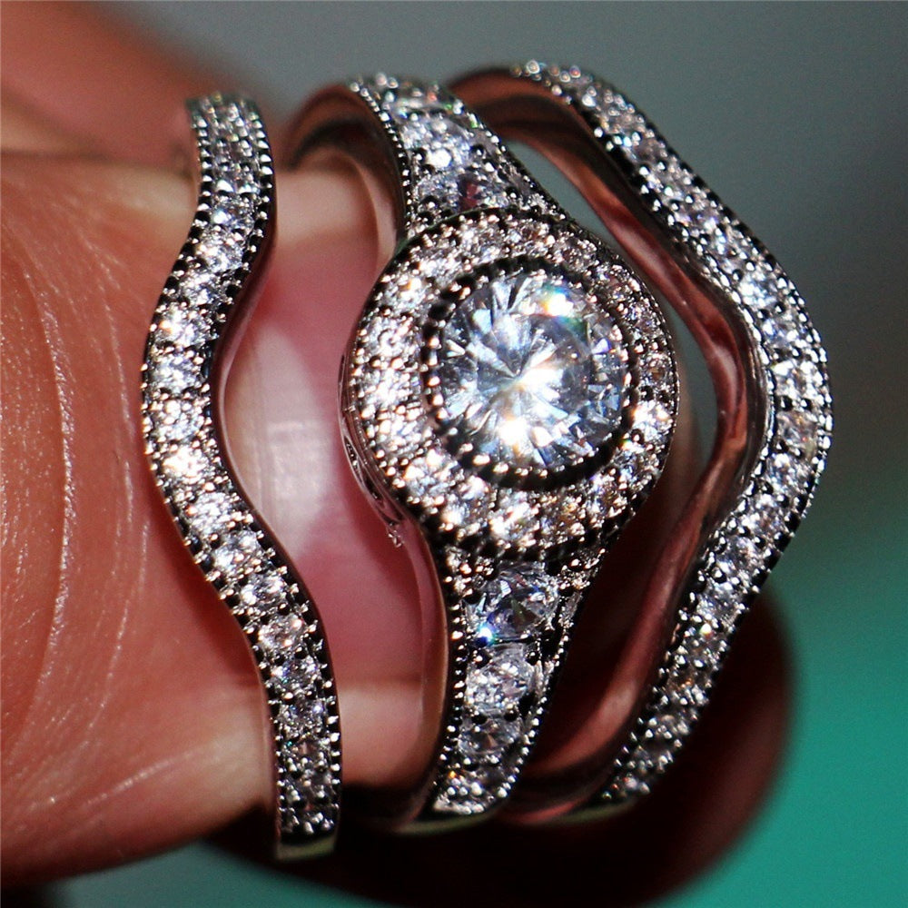 Popular Jewelry Three-piece Set Combined Lady Rings