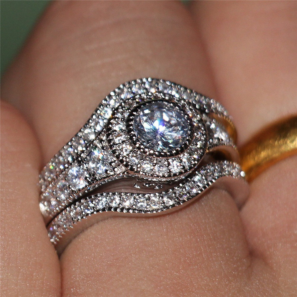 Popular Jewelry Three-piece Set Combined Lady Rings