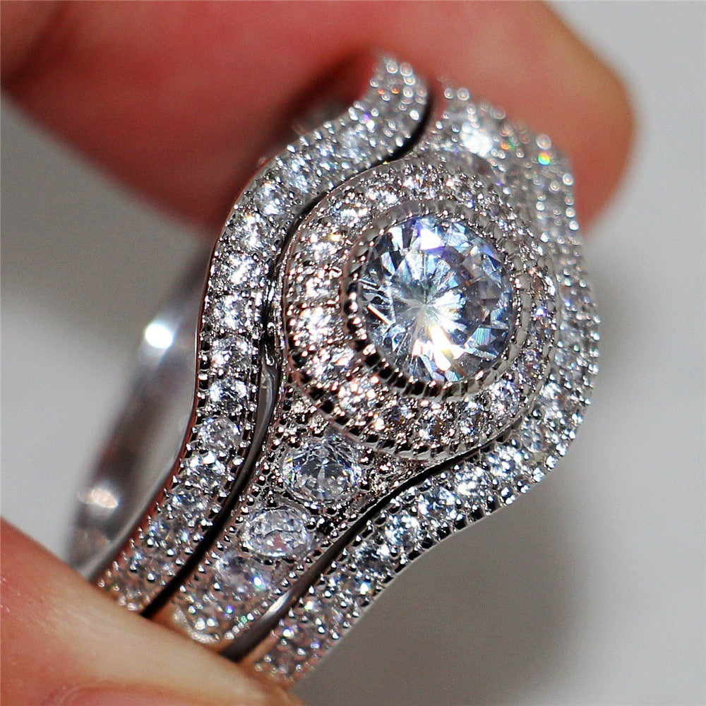 Popular Jewelry Three-piece Set Combined Lady Rings