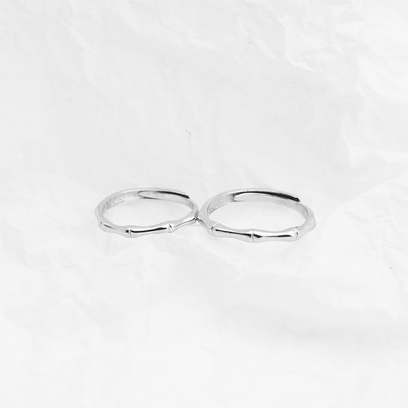 Ancient Style Bamboo Couple Cold Wind Joint Male Rings