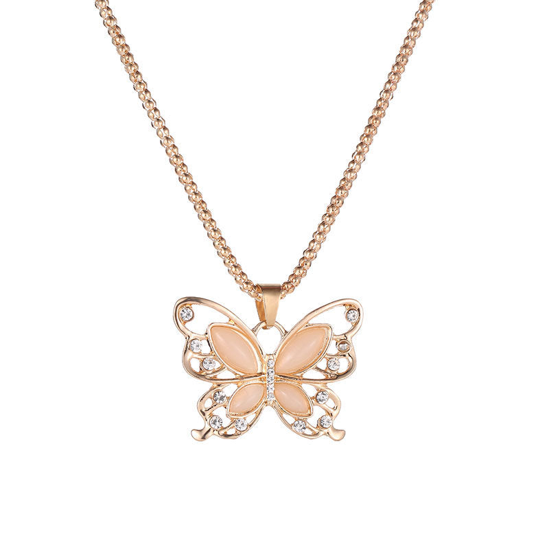 Kreative Mode-Opal-Hohl-Schmetterlings-elegante Halsketten