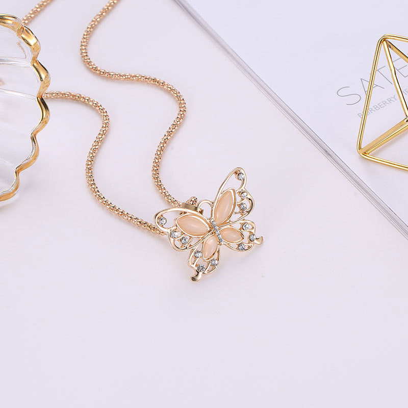 Kreative Mode-Opal-Hohl-Schmetterlings-elegante Halsketten