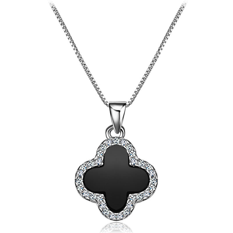 Colliers en chaîne de clavicule de tempérament simple en argent sterling pour femmes