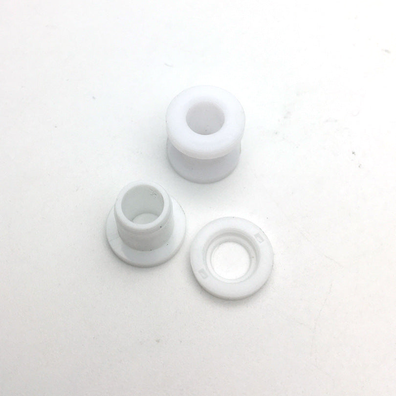 Piercing Black White Resin Cylindrical Pulley Ear Extender Stud Earrings