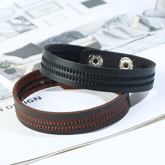 Bracelets d'imitation simples brodés pour hommes et femmes